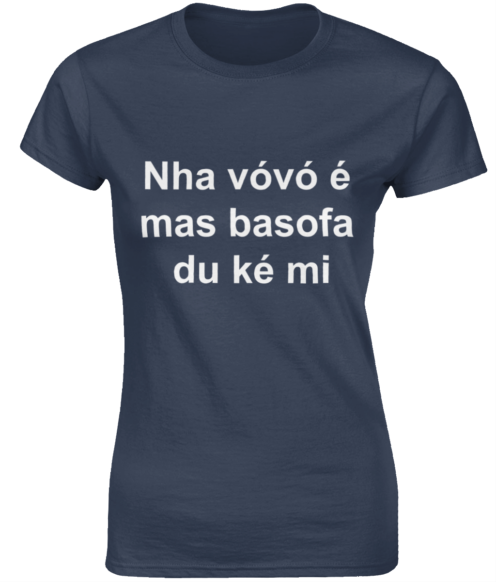 Ladies T-Shirt - Nha vóvó é mas basofa du ké mi - Afbeelding 4