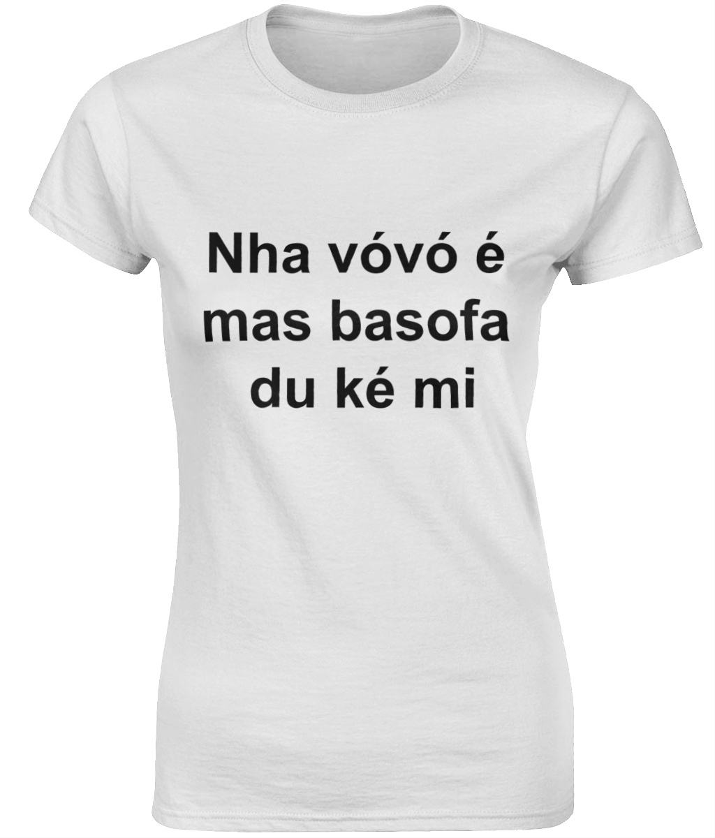 Ladies T-Shirt - Nha vóvó é mas basofa du ké mi - Afbeelding 5