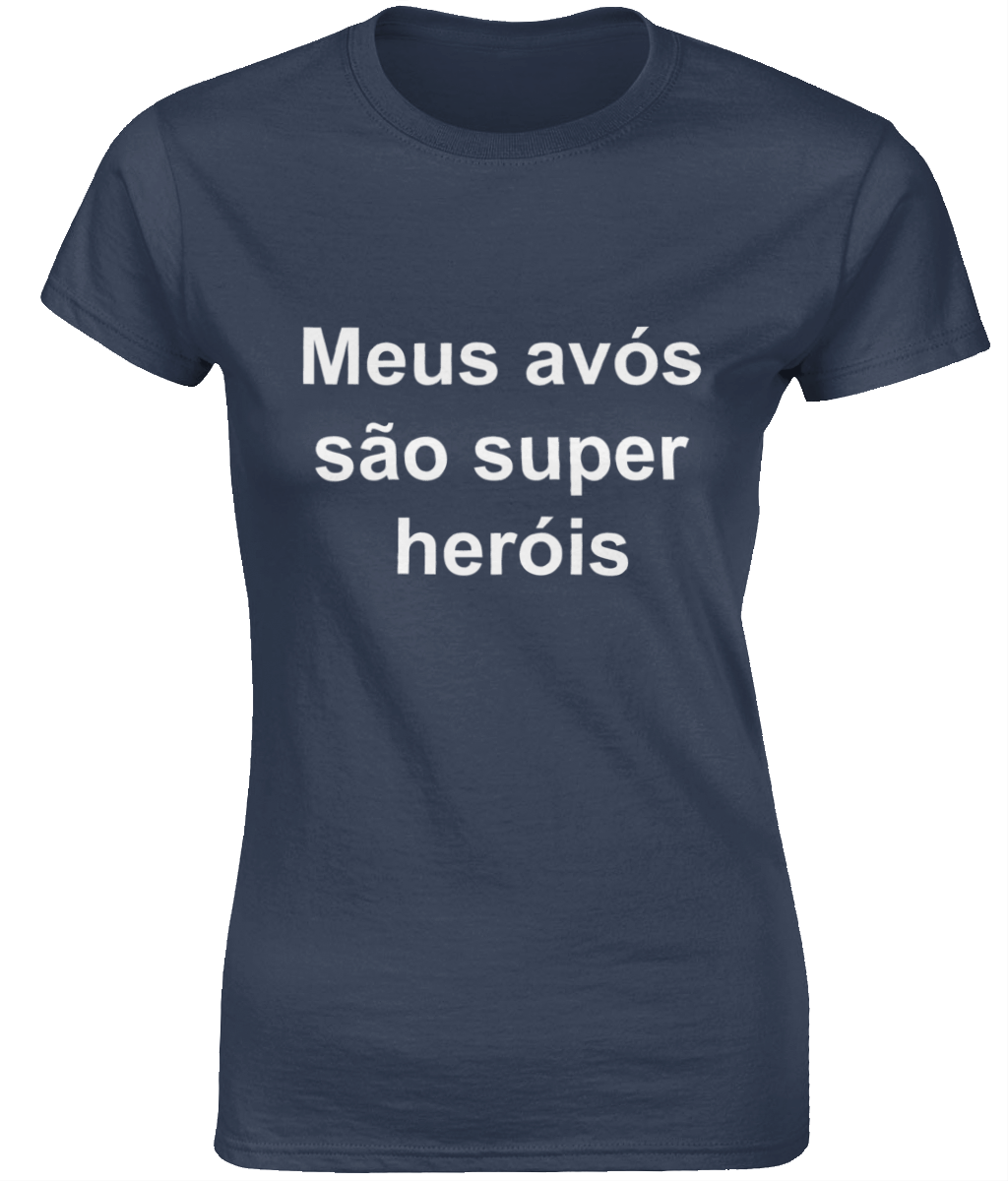 Ladies T-Shirt - Meus avós são super heróis - Afbeelding 3